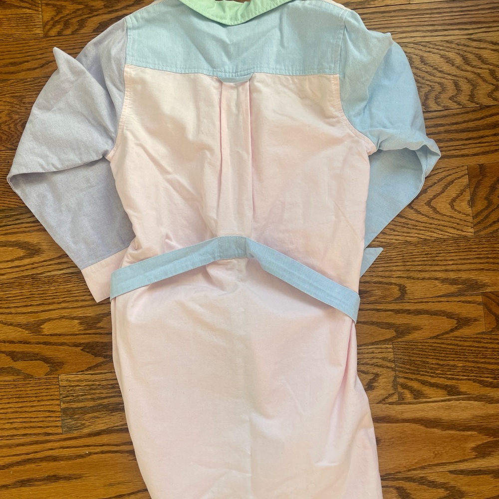 Colorblock Button-Up Dress - Picture 4 of 4